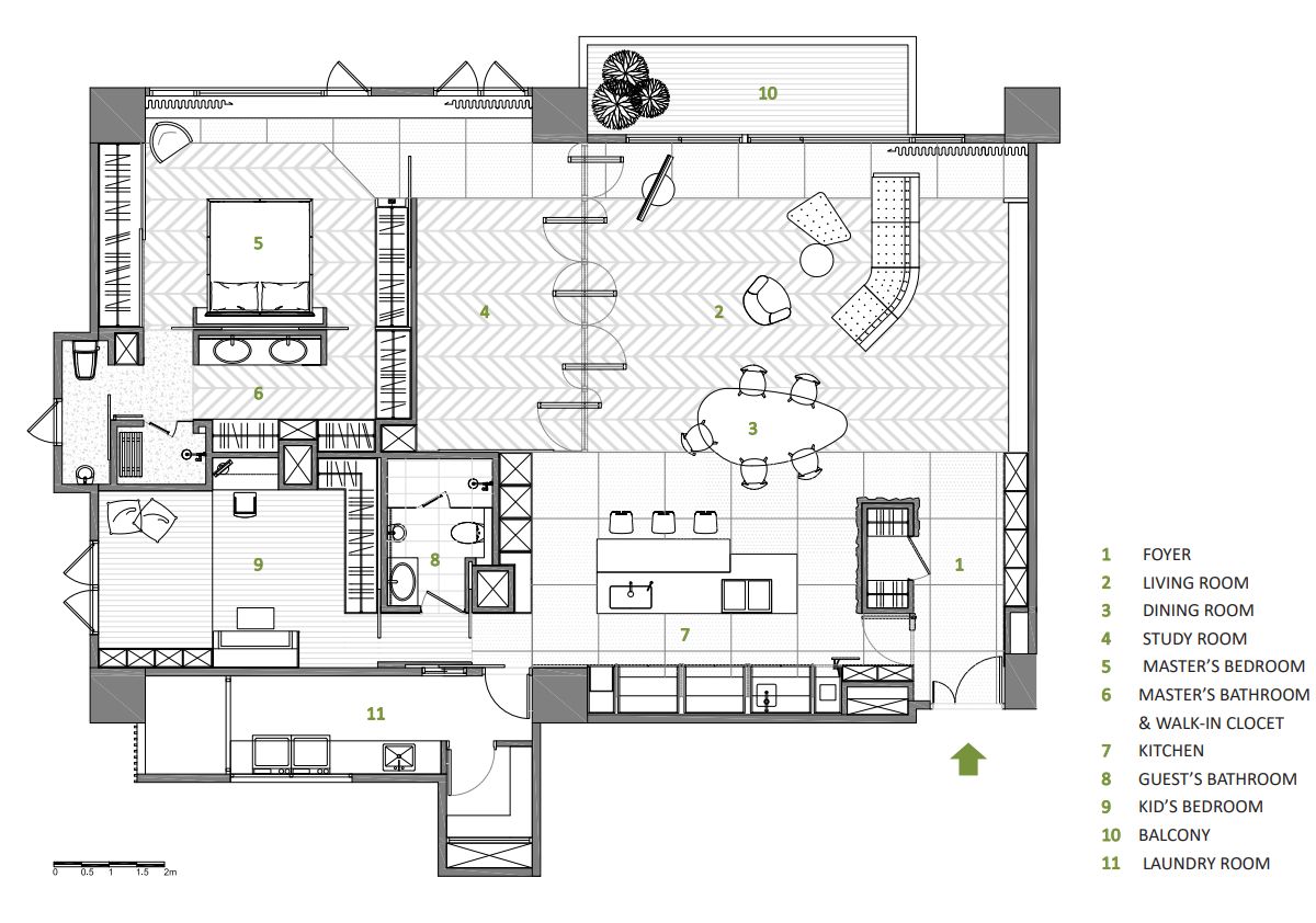 Double Core 台北193m2家庭住宅 | 创研空间
