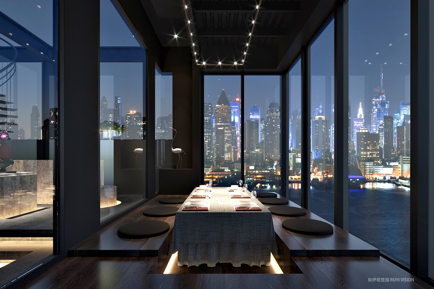 餐厅展厅空间（夜晚）丨如伊视觉（24）