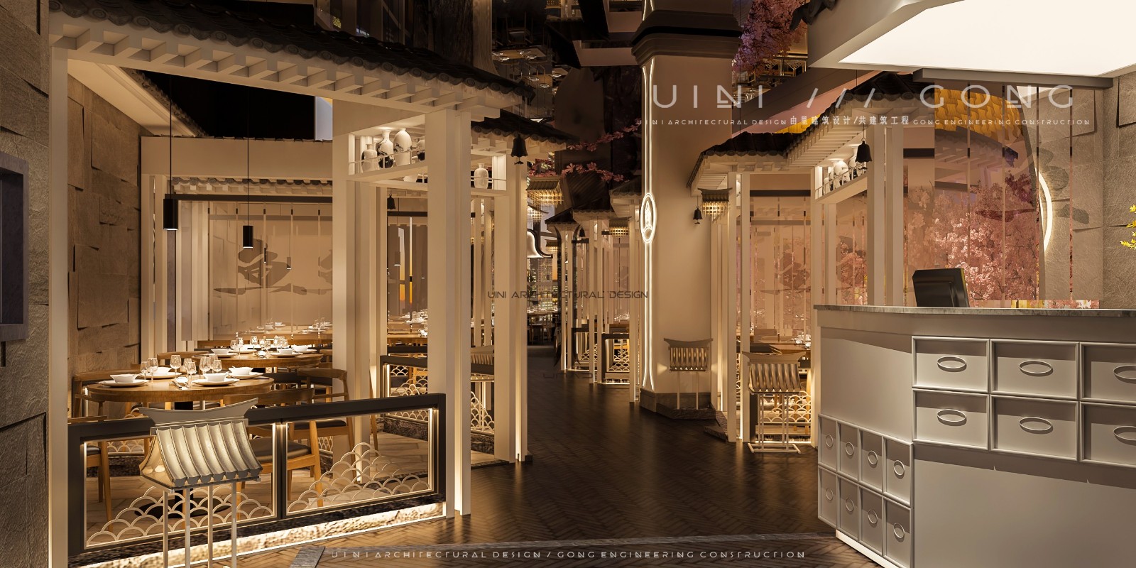 由里建筑设计|商业/餐厅 顺德.鱼满江餐厅设计.