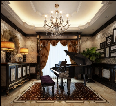 新古典奢华钢琴房