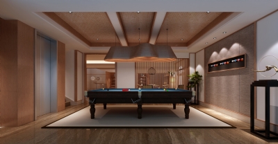 新中式桌球娱乐室