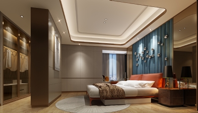 现代风格卧室空间