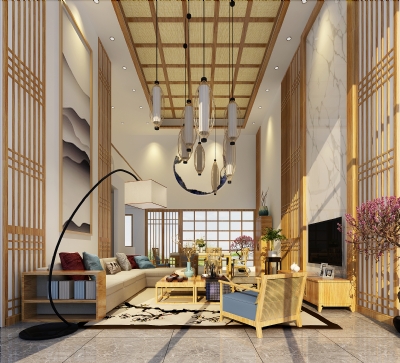 中式loft现代客厅