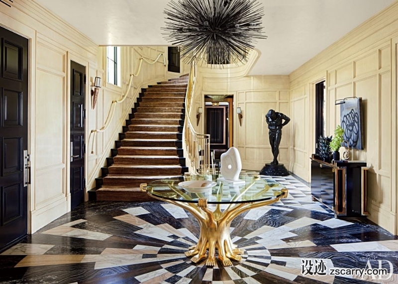 contemporary-entrance-hall-kelly-wearstler-bel-air-california-201301-2_1000-watermarked.jpg 家装参考,入户,带楼梯,