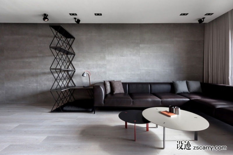Apartment-overlooking-the-river-in-Taipei-08-850x566.jpg 家装参考,客厅,现代风格,