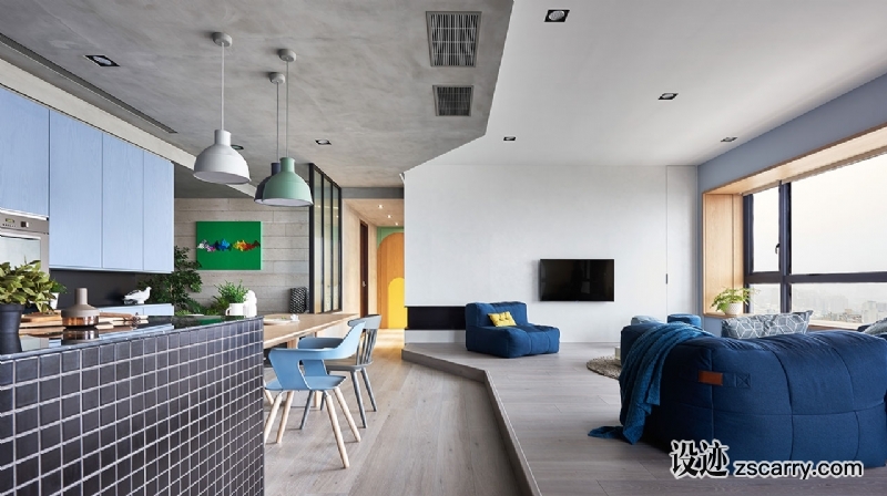 f8_blue_and_glue_kaohsiung_city_taiwan_hao_design_yatzer.jpg 家装参考,客厅,现代风格,