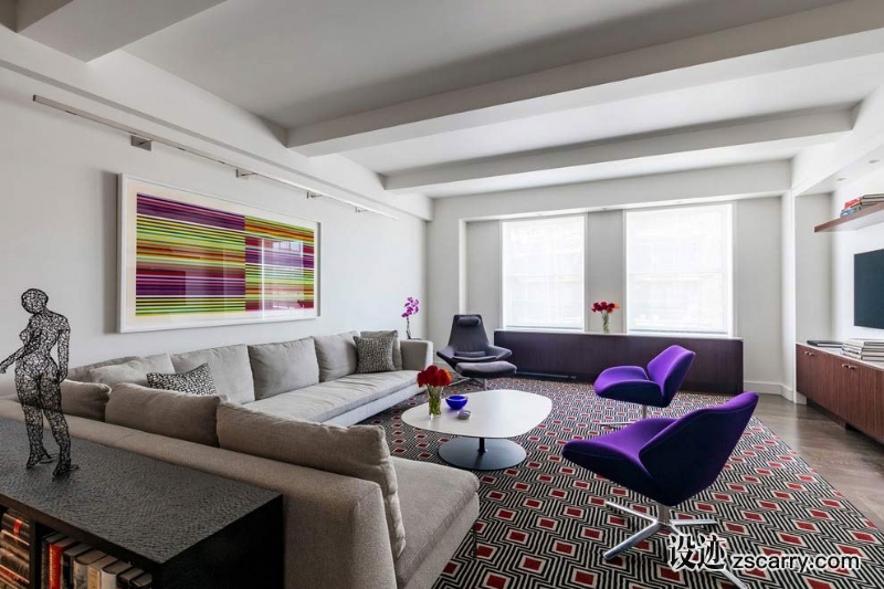 Park-Avenue-Contemporary-Apartment-by-Pier-Fine-Associates-02.jpg 家装参考,客厅,现代风格,
