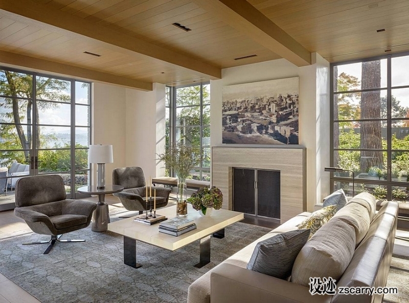 Lake-Cove-House-by-Stuart-Silk-Architects-7.jpg 家装参考,客厅,简欧风格,