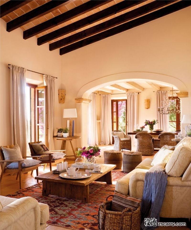 13-An-Apartment-in-Mallorca-Spain-This-Is-Glamorous.jpg 家装参考,客厅,乡村风格,