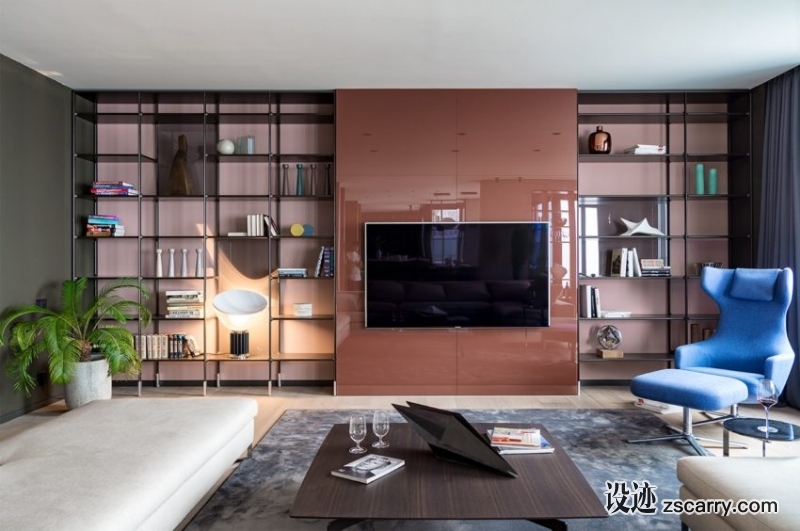 Modern-Perfection-in-Kyiv-Apartment-06-850x564.jpg 家装参考,客厅,电视背景墙,