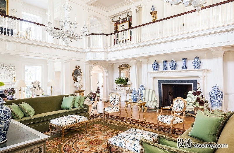 18-At-Home-With-Carolyne-Roehm-Connecticut-This-Is-Glamorous.jpg 家装参考,客厅,跃层客厅,