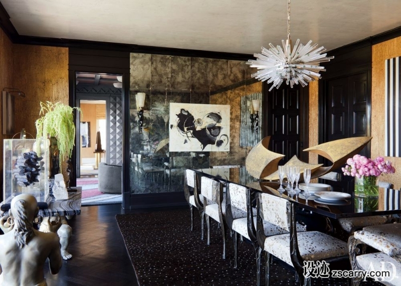 contemporary-dining-room-kelly-wearstler-bel-air-california-201301_1000-watermarked.jpg 家装参考,餐厅,现代风格,