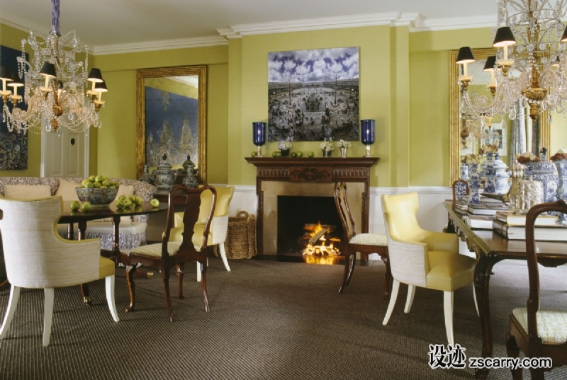 10-The+furniture+in+this+New+York+apartment+came+from+our+clients+London+townhouse.+I+used+color+to+link+the+two+continents.+.jpg 家装参考,餐厅,传统风格,