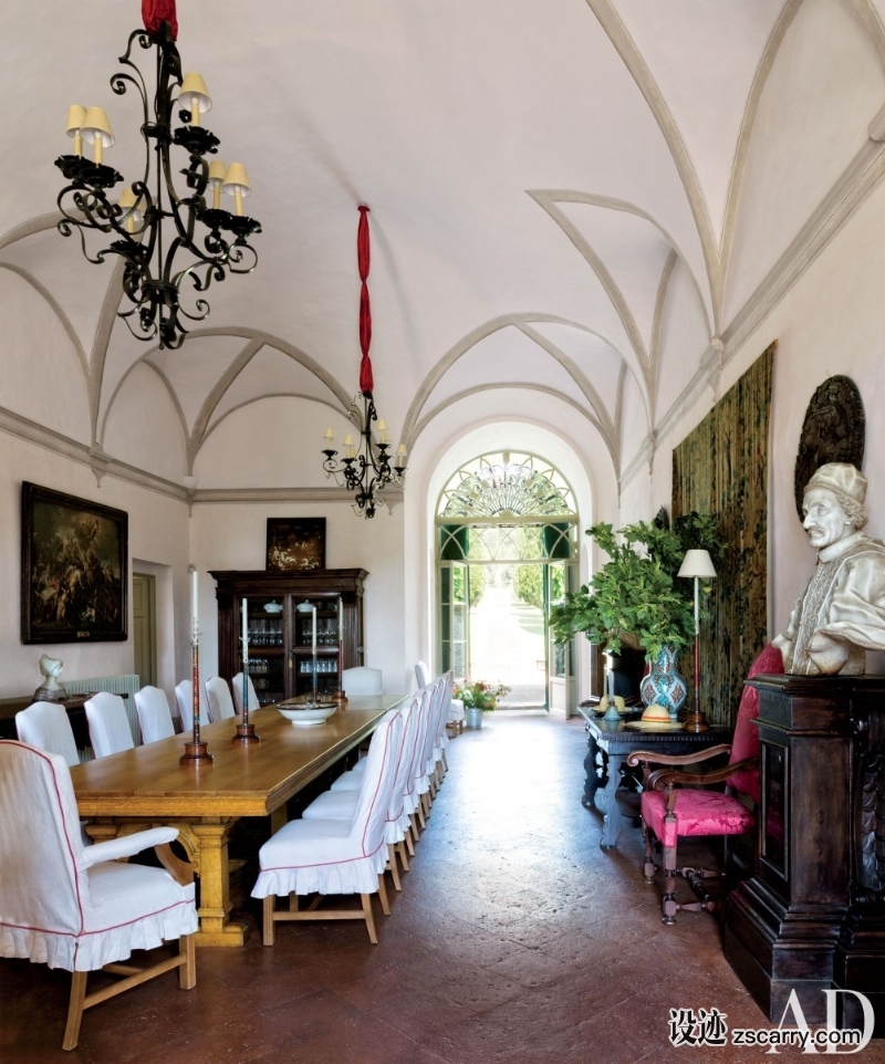 traditional-dining-room-camilla-guinness-tuscany-italy-201405-3_1000-watermarked.jpg 家装参考,餐厅,传统风格,