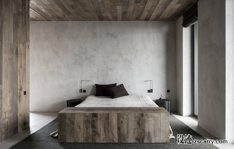 Concrete-Penthouse-in-Antwerp-by-Vincent-Van-Duysen-10.jpg 家装参考,卧室,极简风格,