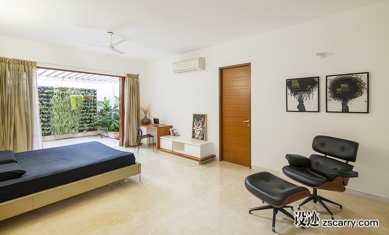 Bangalore-Courtyard-House-4.jpg 家装参考,卧室,现代风格,