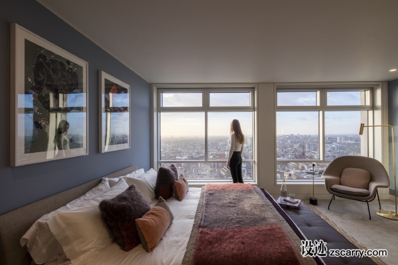 Centre_Point_Tower__bedroom__3-bed_apartment_©_Luke_Hayes_(2).jpg 家装参考,卧室,现代风格,