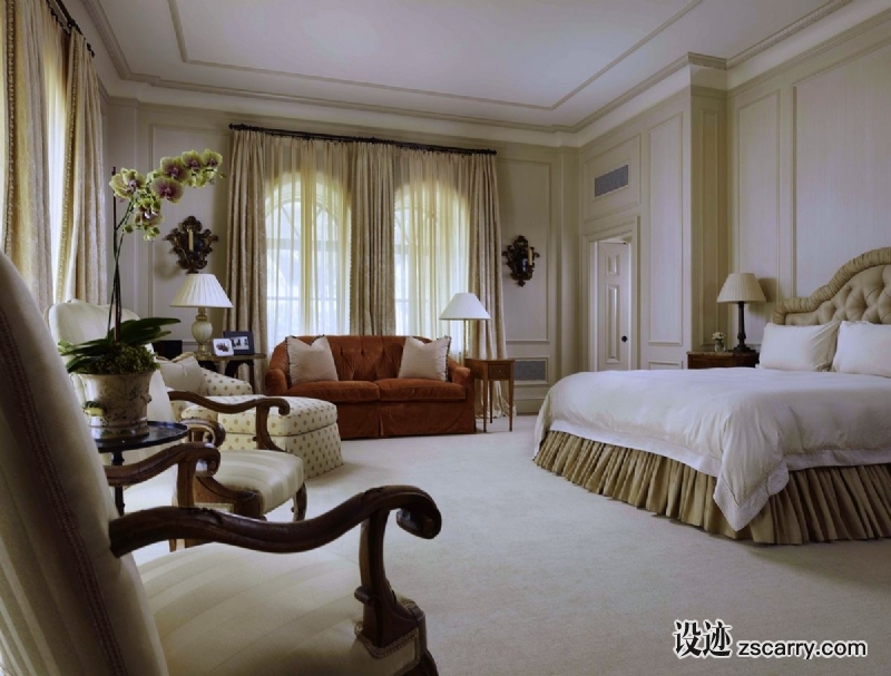 billionaires-row-waterfront-estate-master-bedroom.jpg 家装参考,卧室,传统风格,