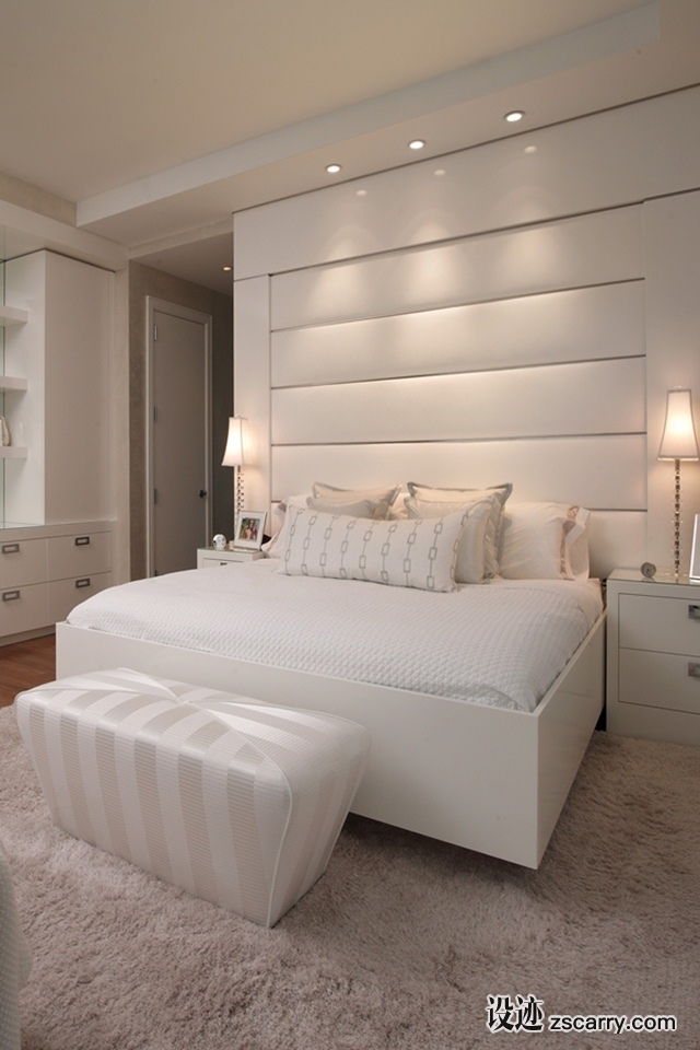 Duneier-Master-bed-w-vanity1.jpg 家装参考,卧室,床头背景墙,