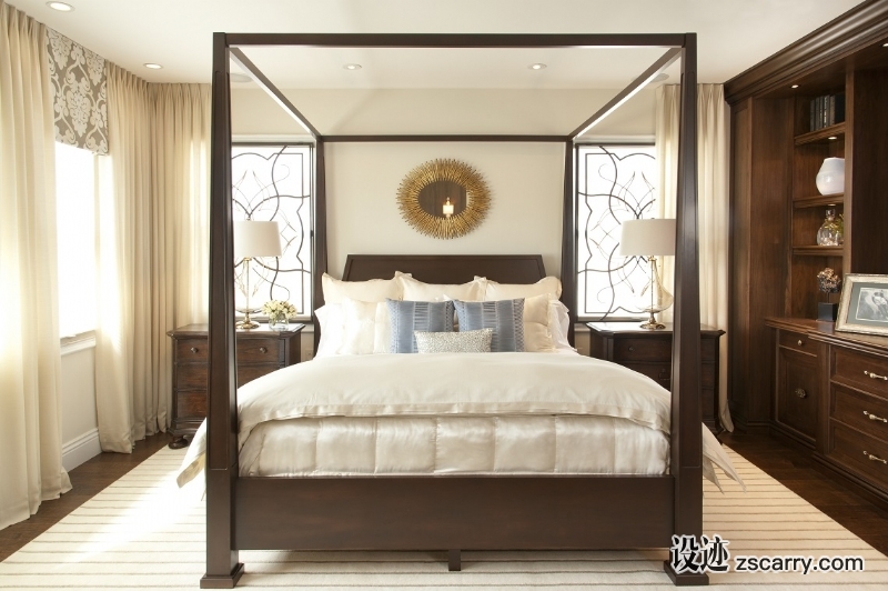 vibrant-transitional-family-home-bedroom1-robeson-design-1.jpg 家装参考,卧室,床头背景墙,