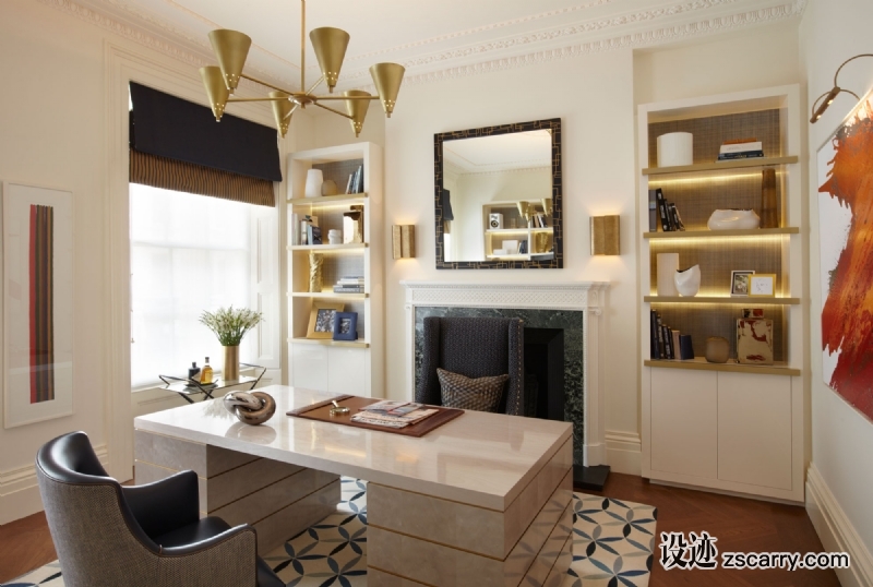 10-HELEN-GREEN-DESIGN-GRAND-HOUSE-BELGRAVIA-STUDY.jpg 家装参考,书房,简欧风格,