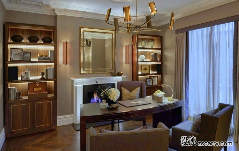 laura-hammett-classic-contemporary-belgravia-townhouse-study.jpg 家装参考,书房,简欧风格,