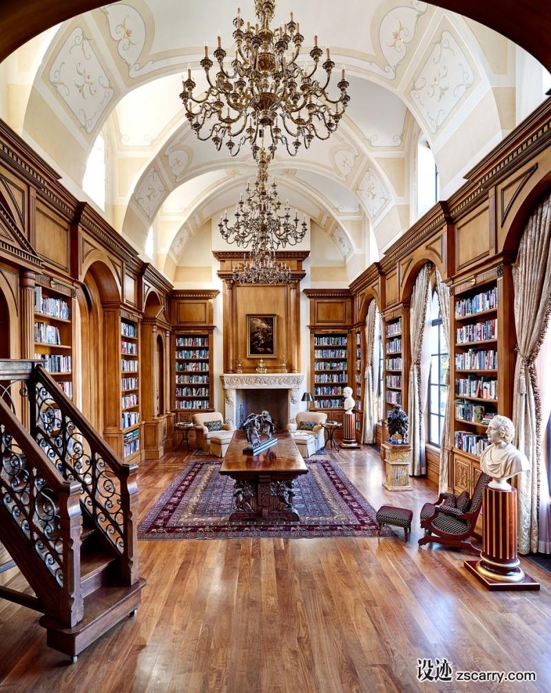 Mediterranean-style-library.jpg 家装参考,书房,传统风格,