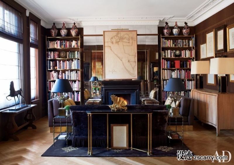 traditional-office-library-paolo-moschino-and-philip-vergeylen-london-england-201204_1000-watermarked.jpg 家装参考,书房,传统风格,