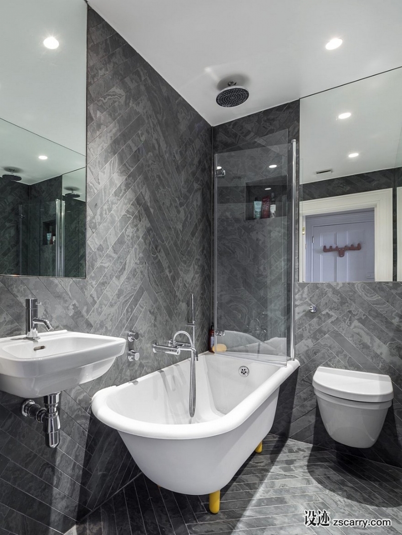 London-Flat-Refurbished-3.jpg 家装参考,卫浴,带独立浴缸,