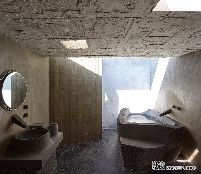 Mexico-City-Concrete-Home-7.jpg 家装参考,卫浴,带独立浴缸,