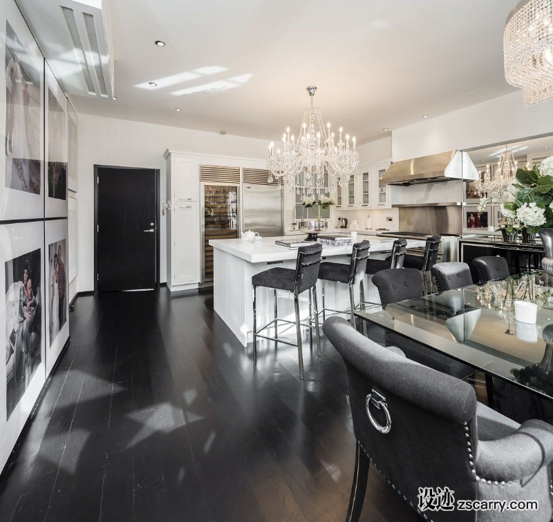 Alexander-McQueen-Penthouse-kitchen-dining.jpg 家装参考,厨房,带岛台,