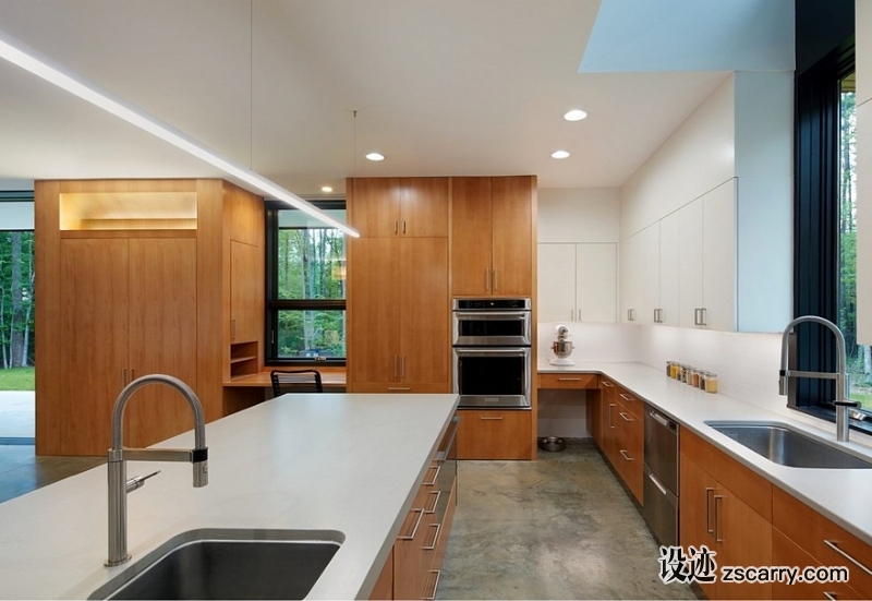 Balakrishnan-residence-two-story-house-7.jpg 家装参考,厨房,带岛台,