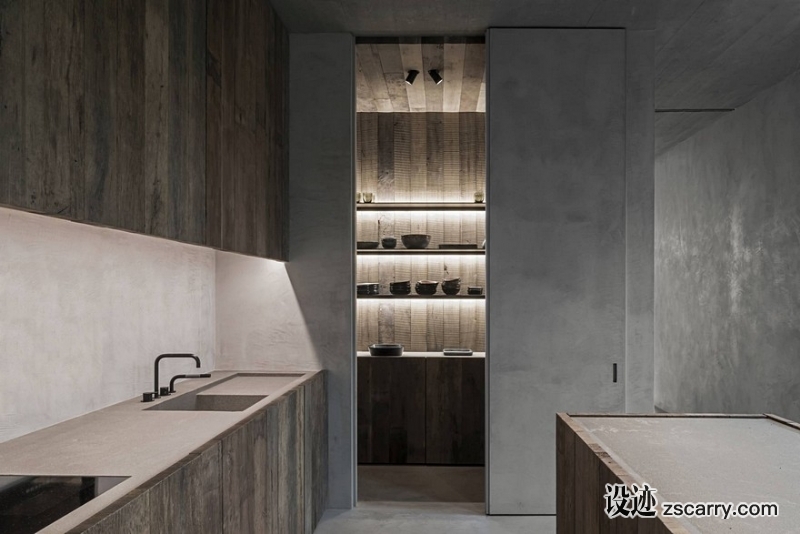 Concrete-Penthouse-in-Antwerp-by-Vincent-Van-Duysen-7.jpg 家装参考,厨房,带岛台,