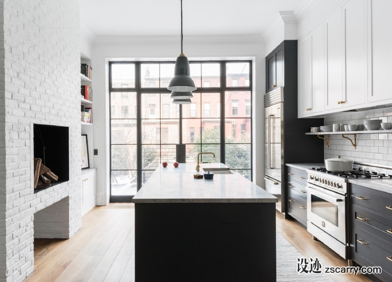 est-living-Park-Slope-Townhouse-Elizabeth-Roberts_1.jpg 家装参考,厨房,带岛台,