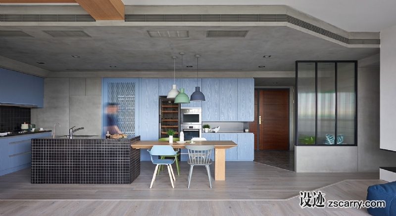 f7_blue_and_glue_kaohsiung_city_taiwan_hao_design_yatzer.jpg 家装参考,厨房,带岛台,