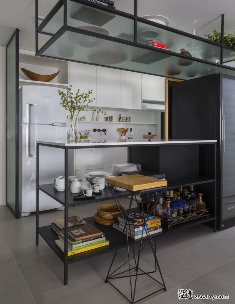 Family-Apartment-in-Sao-Paulo-08-850x1100.jpg 家装参考,厨房,带岛台,