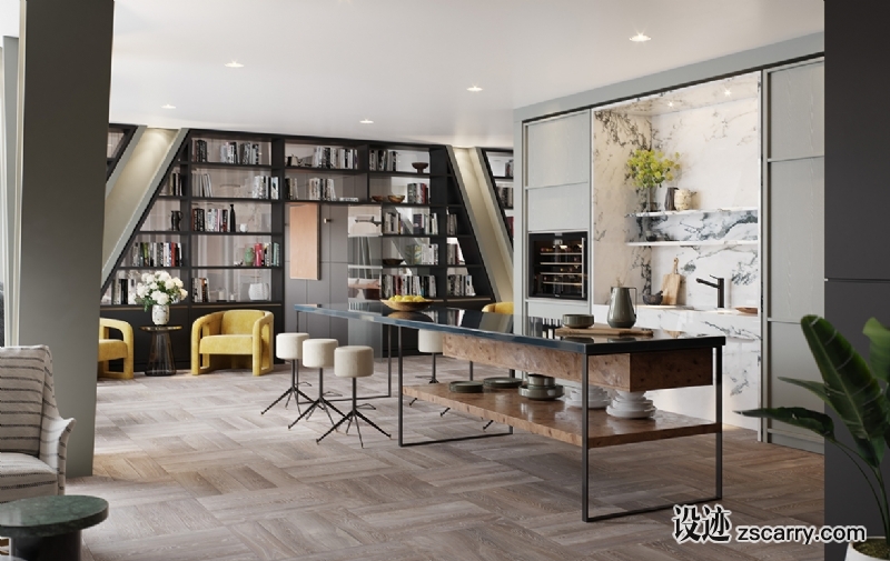 OCP-single-Kitchen.jpg 家装参考,厨房,带岛台,