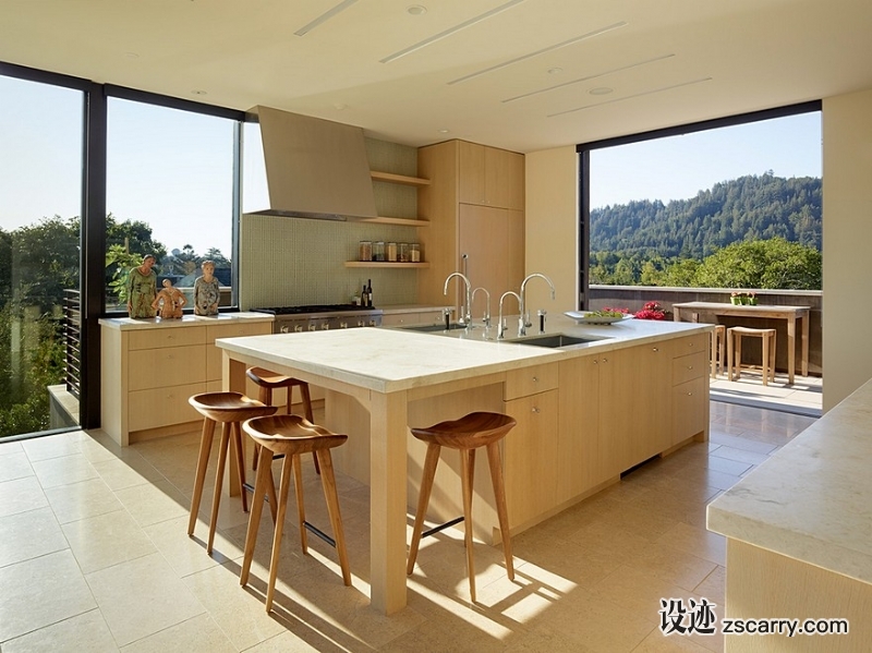 San-Anselmo-Residence-by-Charlie-Barnett-Associates-10.jpg 家装参考,厨房,带岛台,