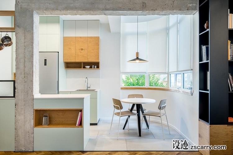 rust-architects-58-sqm-flat-tel-aviv-4.jpg 家装参考,厨房,带餐桌,