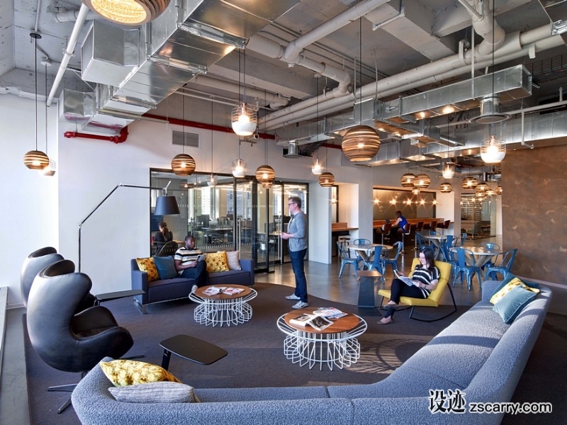 First-Office-Space-for-Condé-Nast-Entertainment-Features-a-Rustic-and-Industrial-Aesthetic-4.jpg 工装参考,办公空间,员工休息,