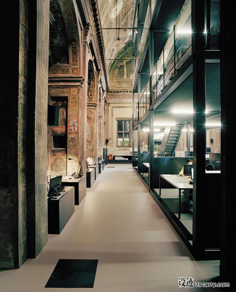 CLS-Architetti-Studio-Inside-a-16th-Century-Church-in-Milan-Yellowtrace-07.jpg 工装参考,办公空间,开放办公区,