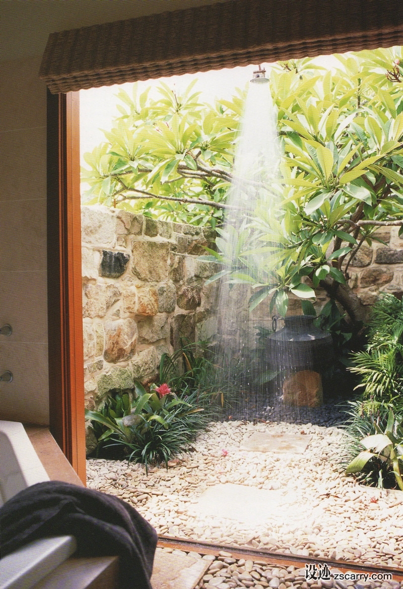 stones-and-flowers-garden-shower-ideas.jpg 家装参考,户外空间,户外洗浴,