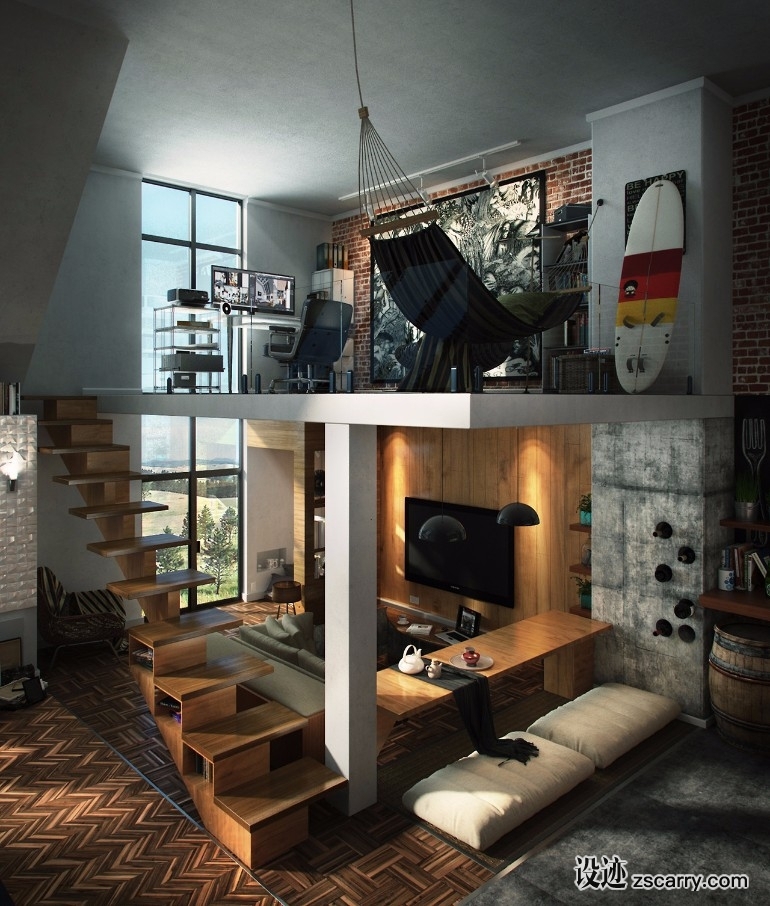 10-Loft-Style-Living-Room-Design-Ideas9.jpg 家装参考,特殊,LOFT,