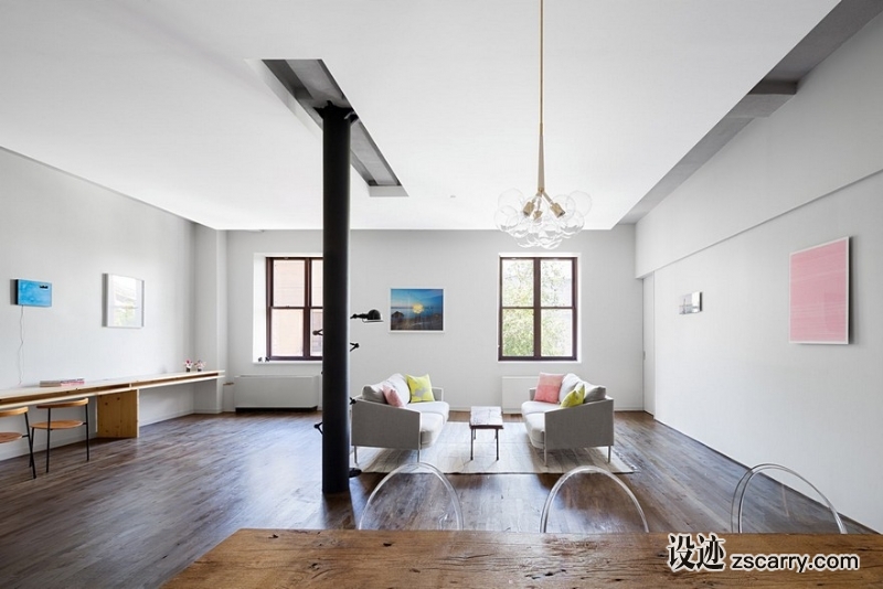 Studio-Modh-Combines-Two-Apartments-into-One-Spacious-Warehouse-Loft-in-Brooklyn-2.jpg 家装参考,特殊,LOFT,