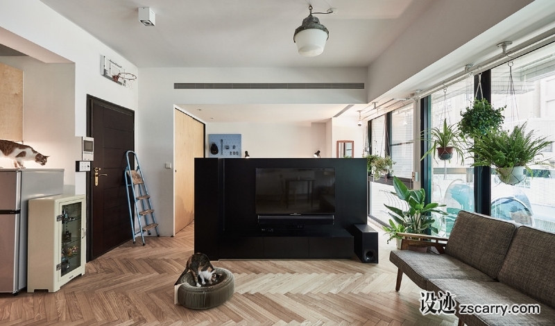 black-cabinet-room-divider-chic.jpg 家装参考,特殊,小户型,