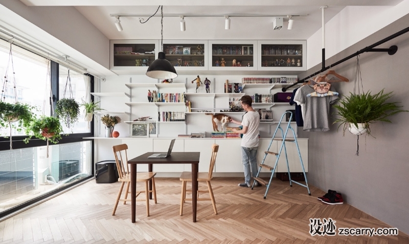 mini-loft-accent-wall.jpg 家装参考,特殊,小户型,