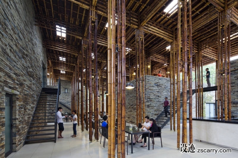 PORTADA_pic10_vertical_communication_of_bamboo_dinning_hall_OKI.jpg 工装参考,餐饮空间,餐厅,
