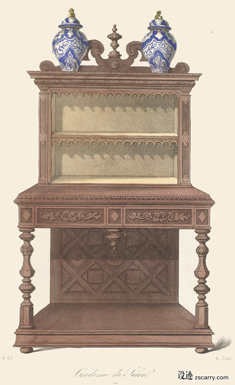 sil12-2-041b.jpg 参考素材,手绘家具,柜架,