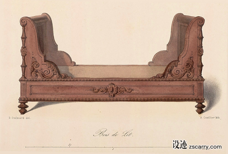 sil12-2-004b.jpg 参考素材,手绘家具,床,