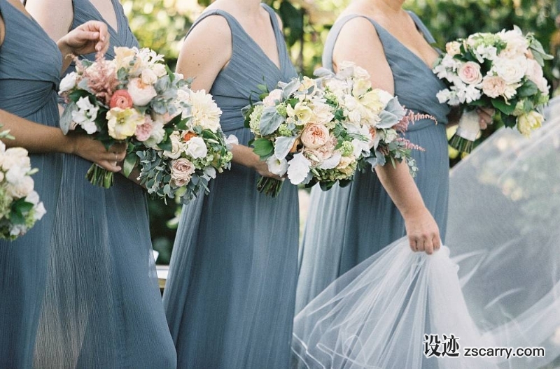 slate-blue-bridesmaid-inspiration-w1000.jpg 软装参考,婚庆布置,花艺,